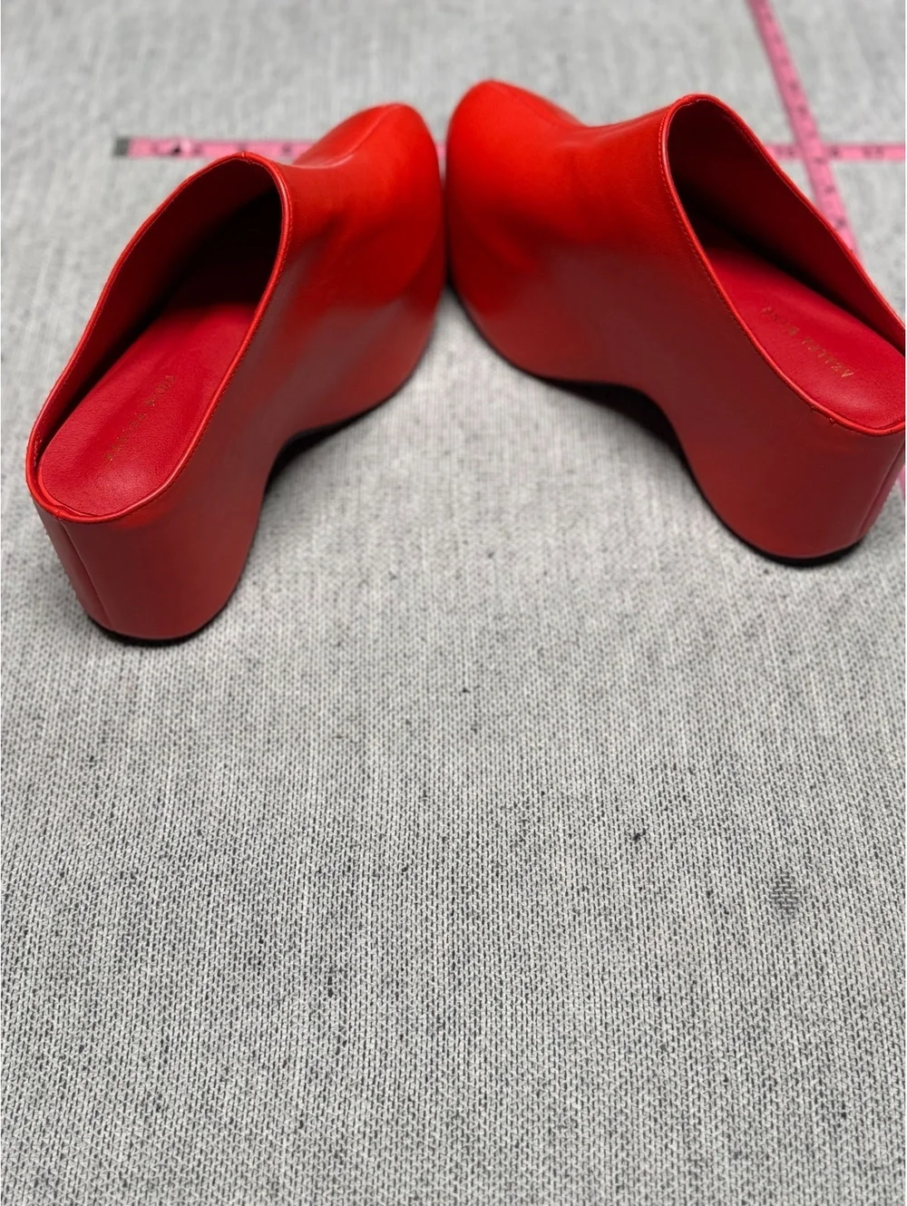 Azalea Wang Red Platform Mule Shoes